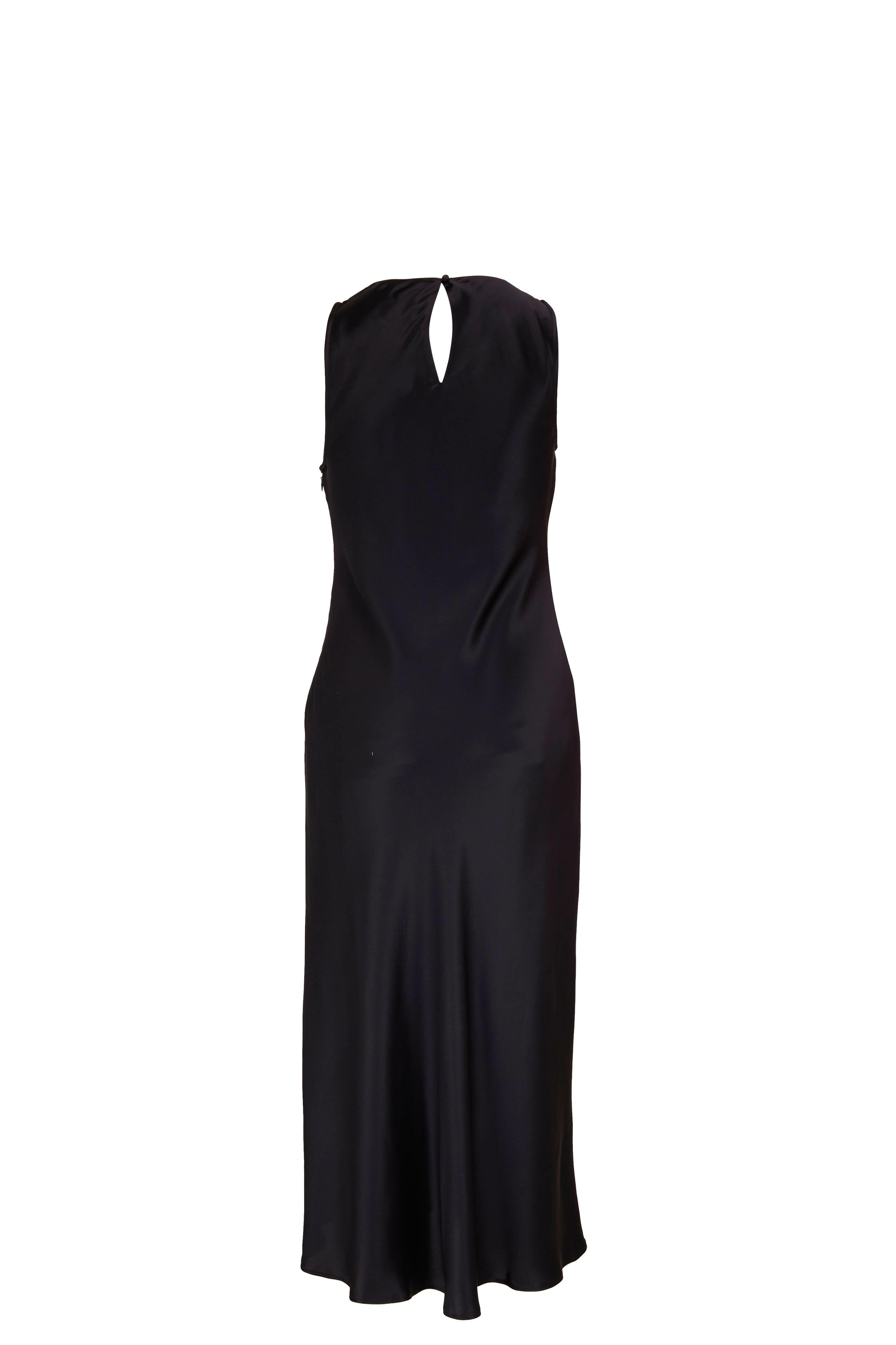 Paige - Aurem Black Silk Cut-Out Slip Dress | Mitchell Stores