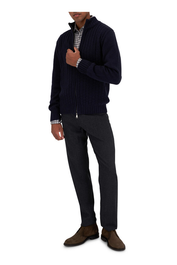 Canali - Charcoal Gray Wool Five Pocket Pant