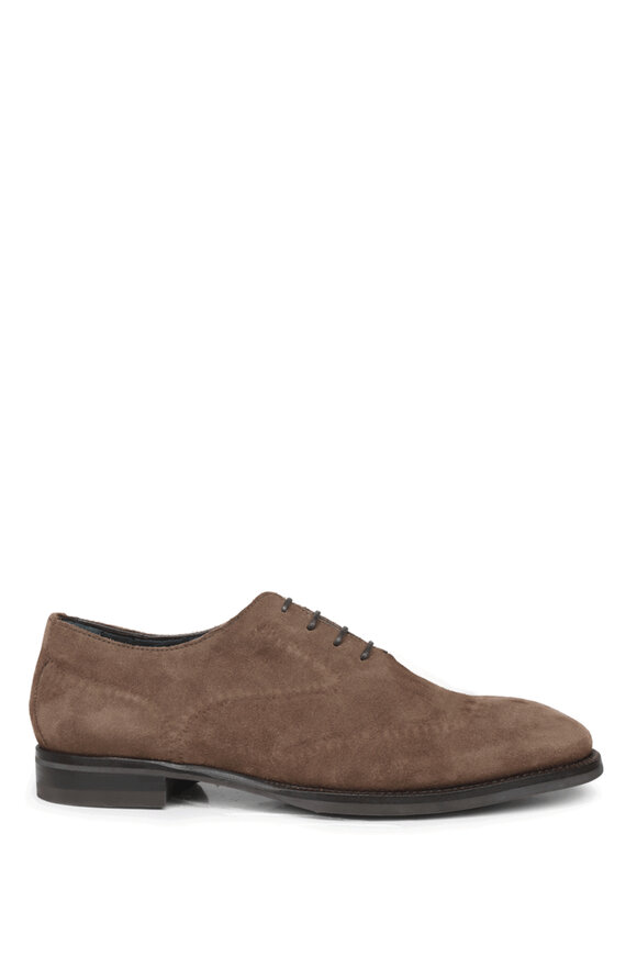 Scarpe di Bianco Sirmione Dark Brown Suede Lace Up - view 2
