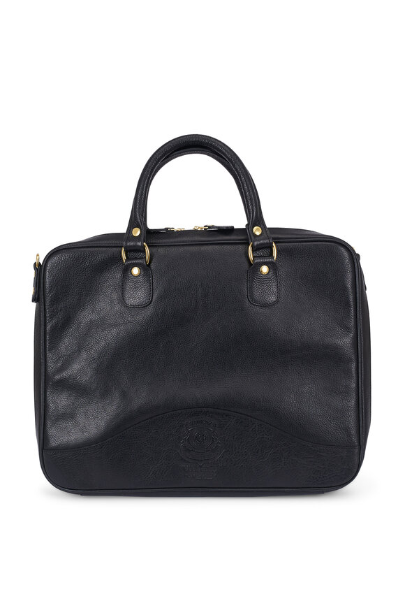 Ghurka - Tech Case No. 262 Black Leather Briefcase