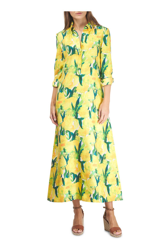 La DoubleJ Chemise Silk Twill Zesty Swing Dress - view 2