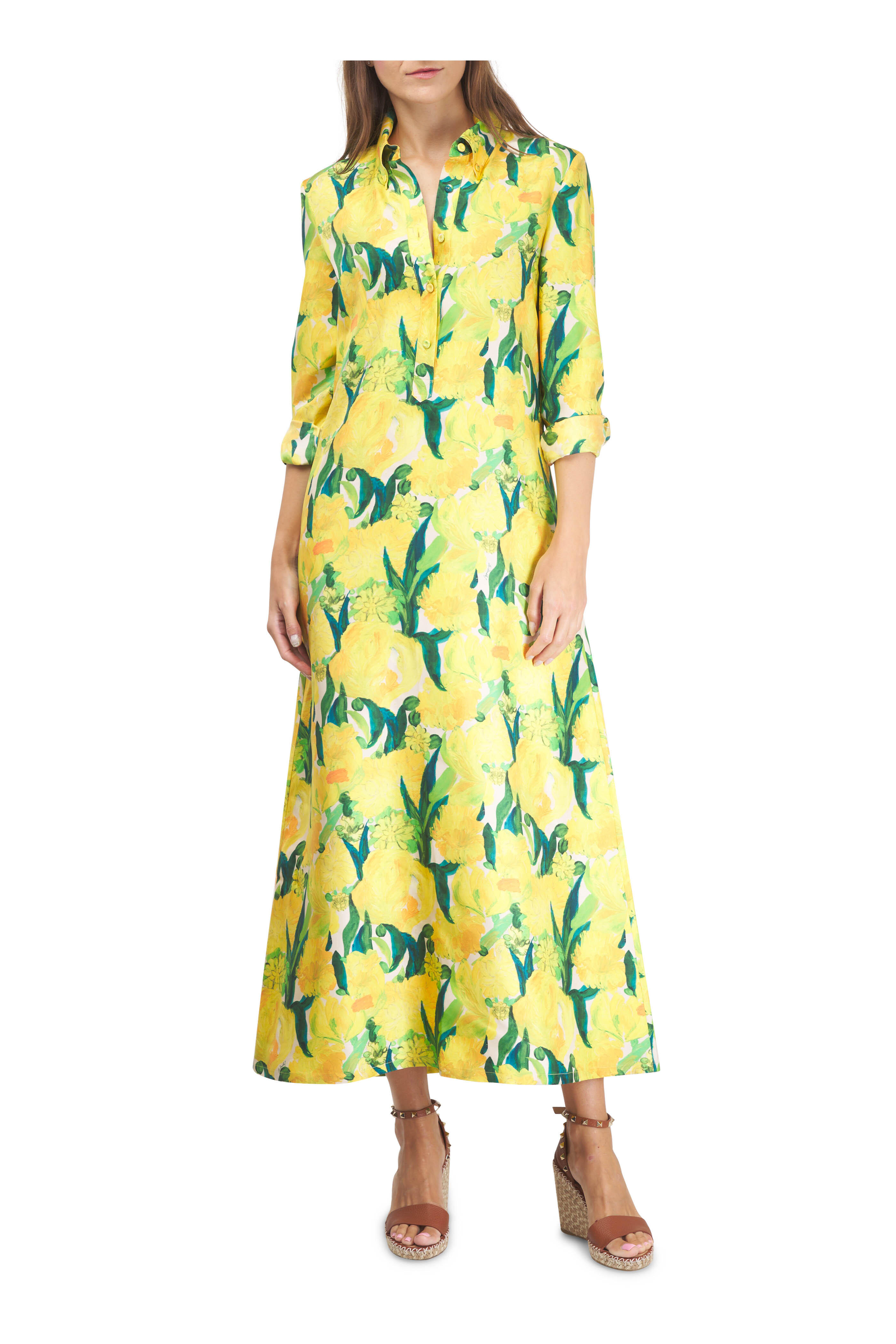 La DoubleJ - Chemise Silk Twill Zesty Swing Dress