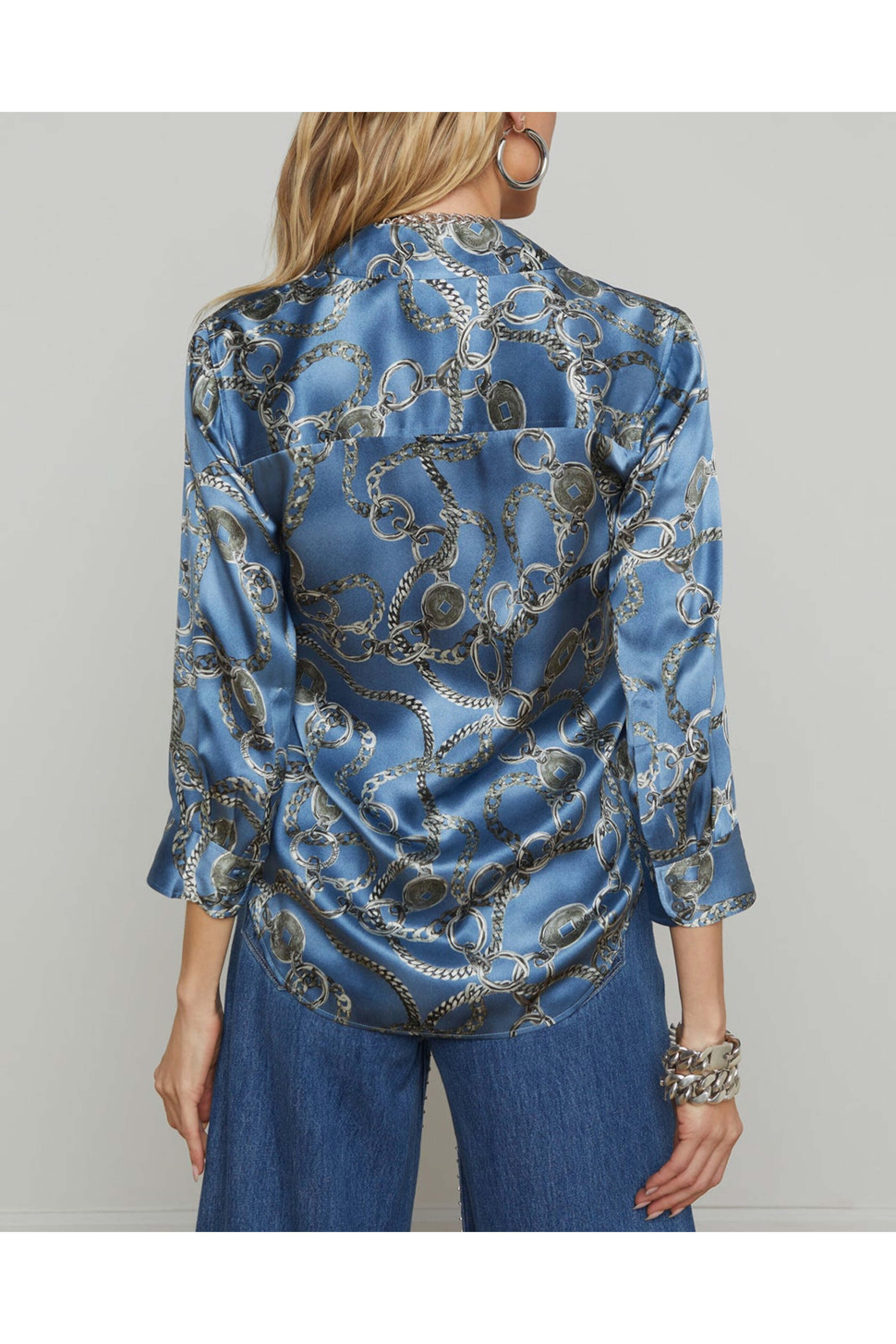 L'Agence - Good Luck Chain Print Dani Blouse