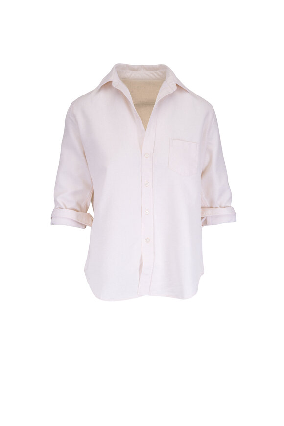 Frank & Eileen Eileen Ivory & Gold Sparkle Button Down