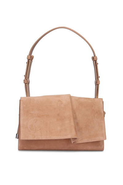Prada - Black Tessuto & Red Studded Strap Shoulder Bag