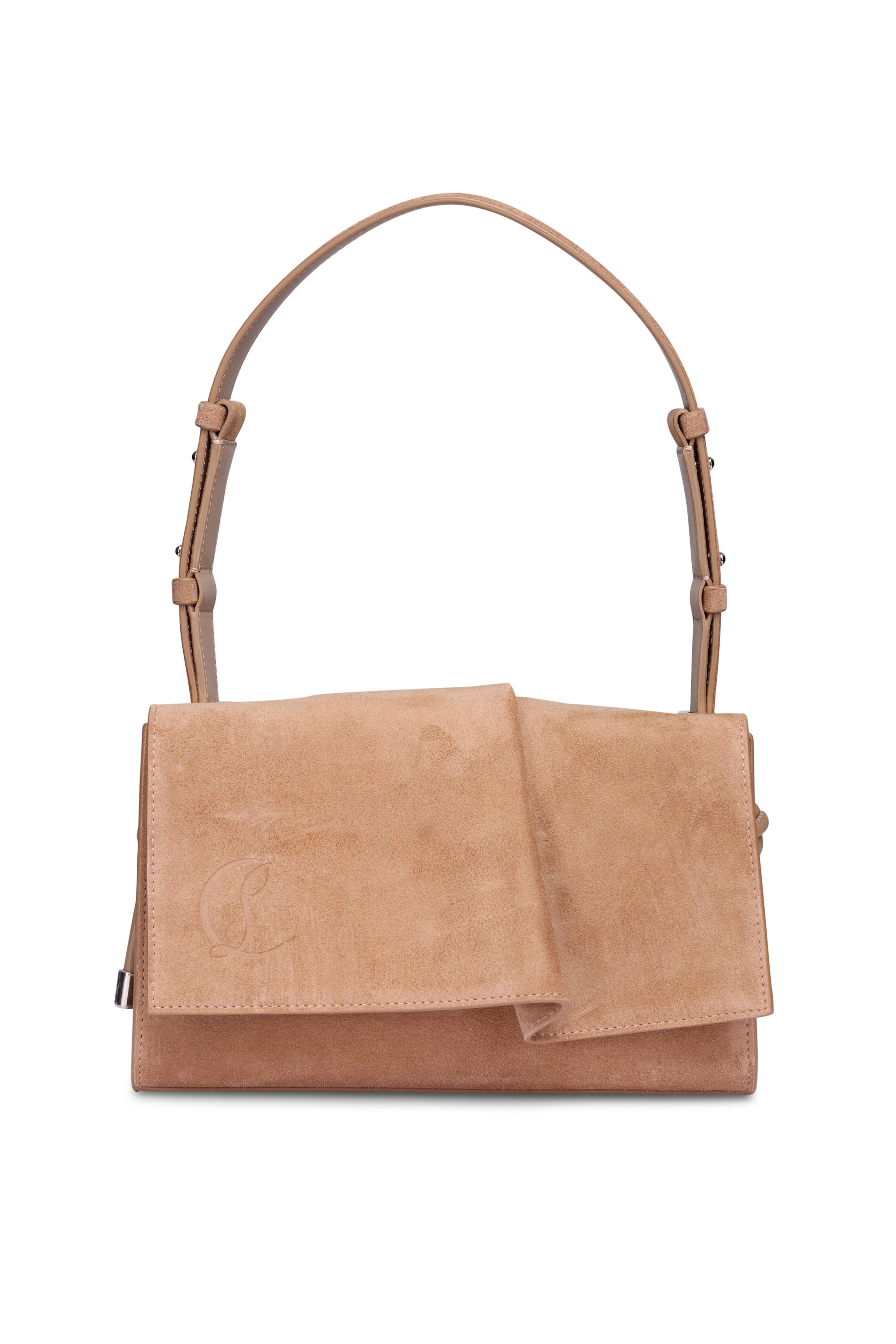 Christian Louboutin - Small Baggy Suede Shoulder Bag in Lionne