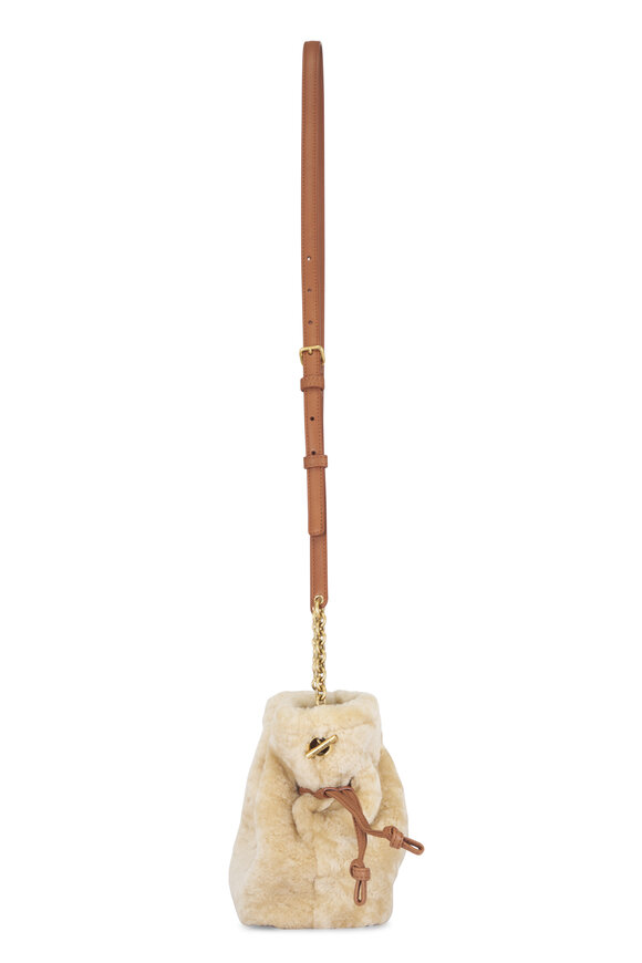 Saint Laurent Mini Jamie Natural Shearling Shoulder Bag - view 6