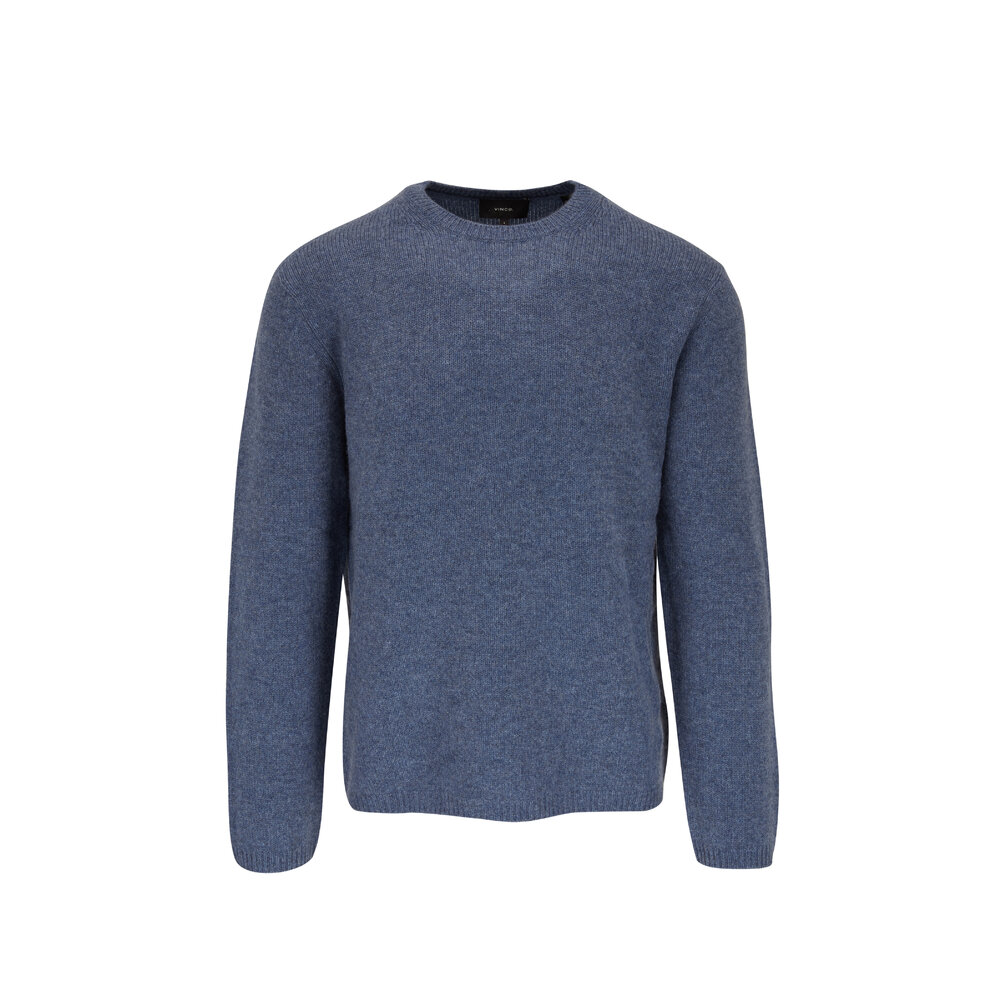 Vince Baja Blue Cashmere Crewneck Sweater Mitchell Stores