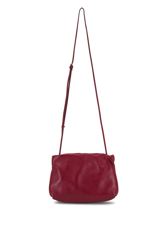 The Row Bourse Barn Red Nappa Leather Clutch