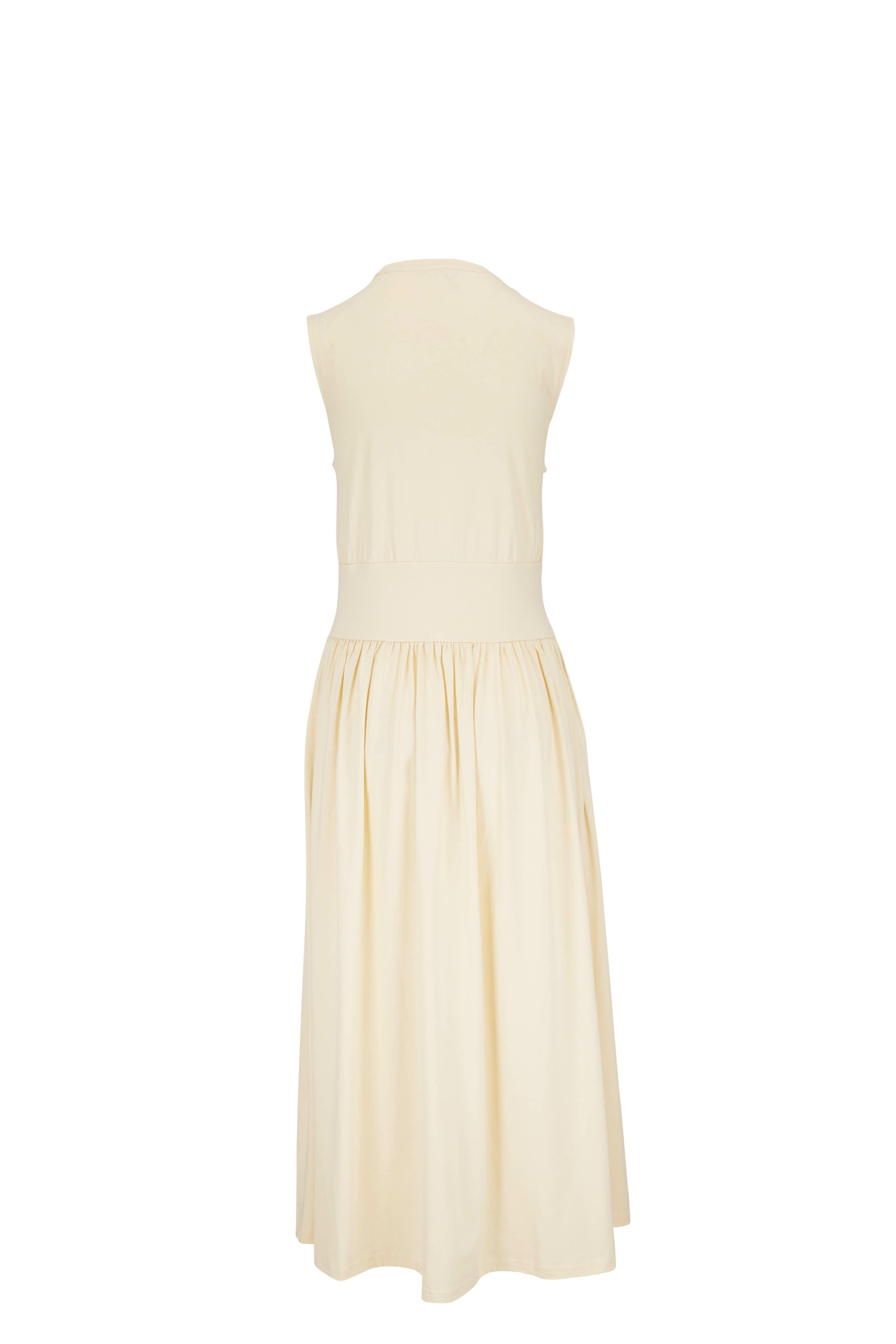 Totême - Vanilla Sleeveless Cotton Sleeveless Dress