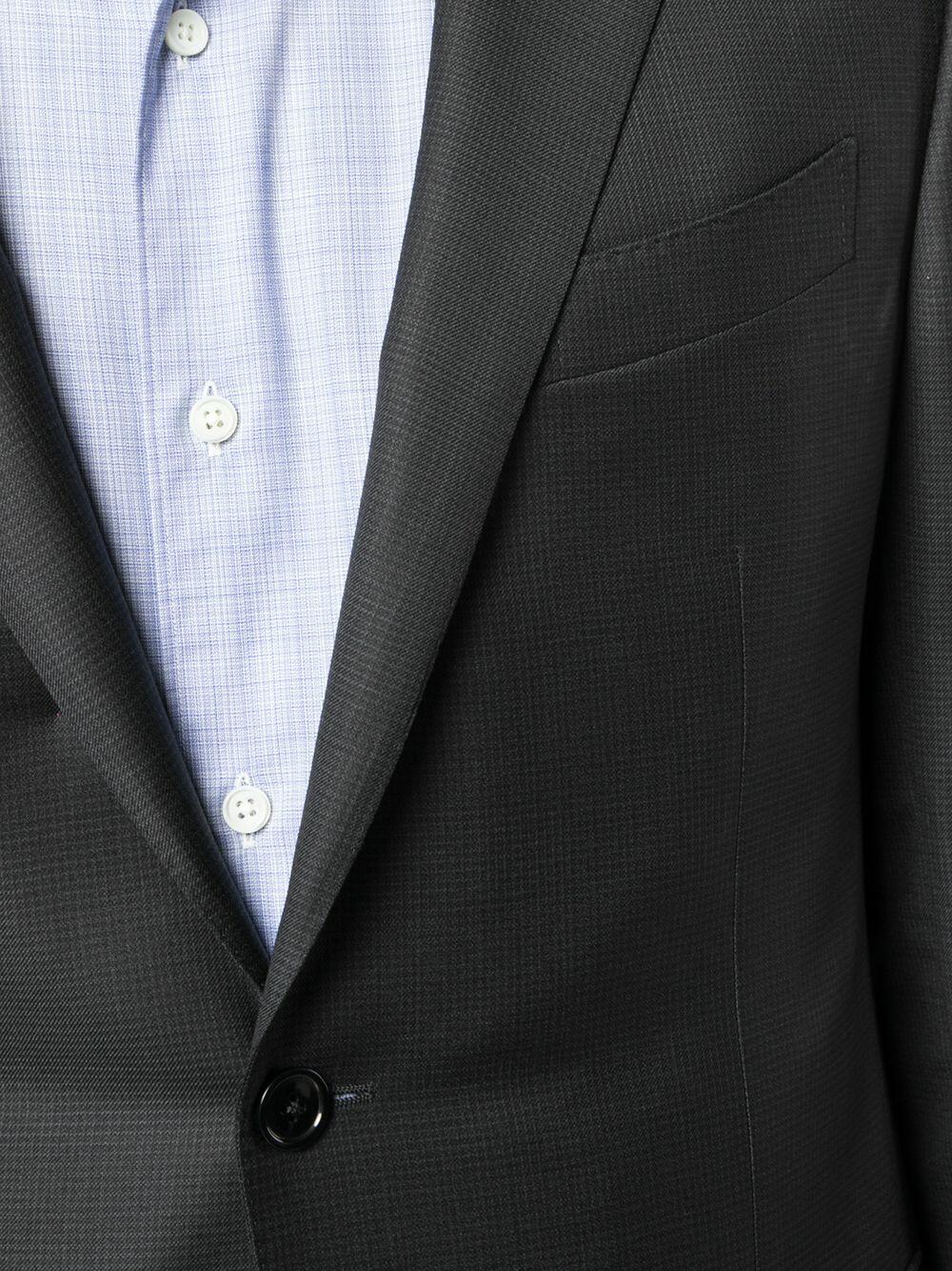 Zegna - Charcoal Gray Mini Check Wool & Silk Suit