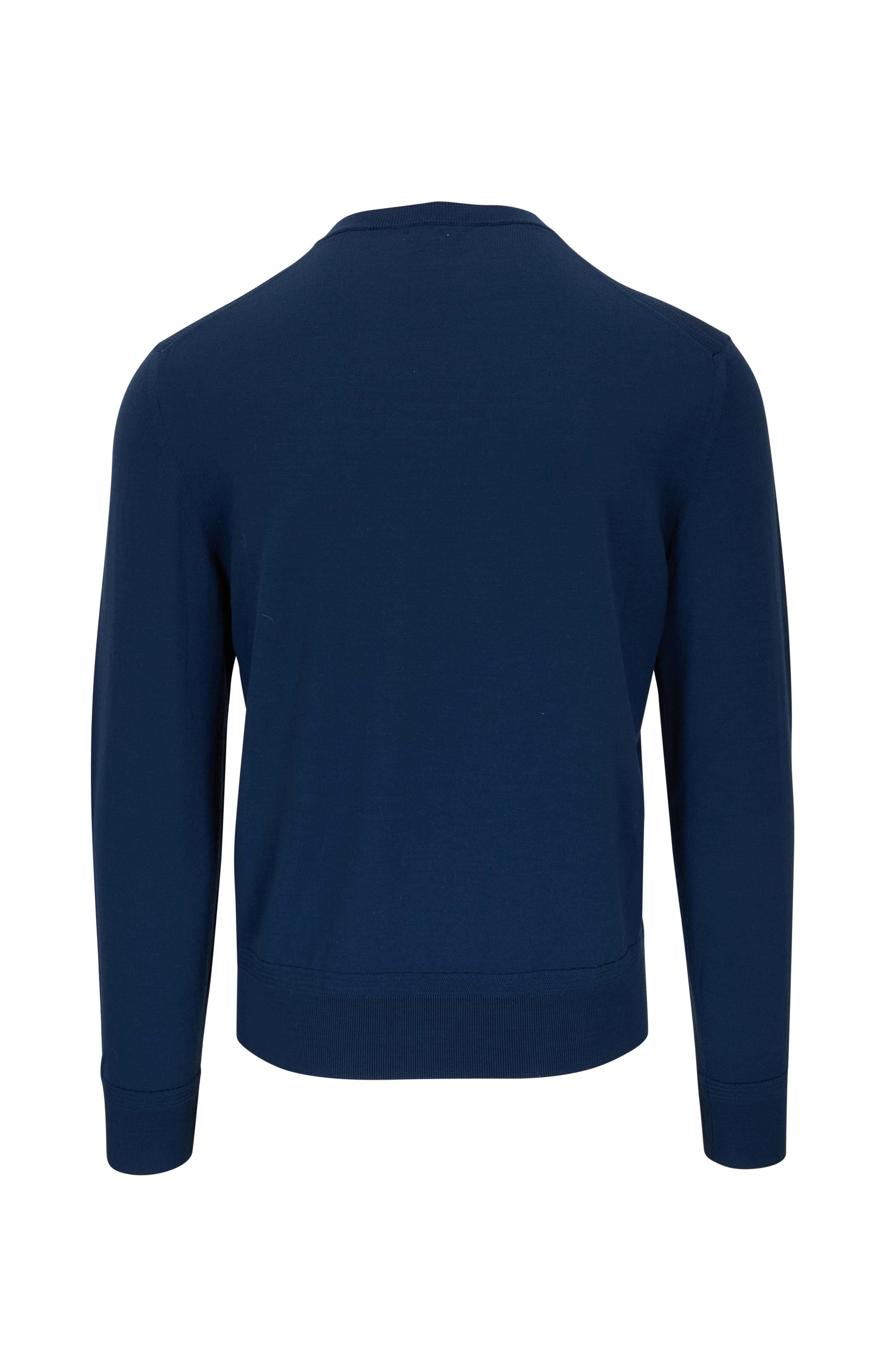 【送料&関税込】Tom Ford Cut And Sewn Crewneck Tom Ford - Petrol Wool Crewneck Sweater | Mitchell Stores