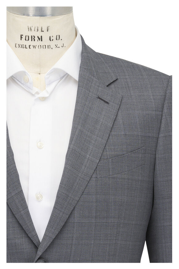 Zegna - Couture Medium Gray Plaid Suit