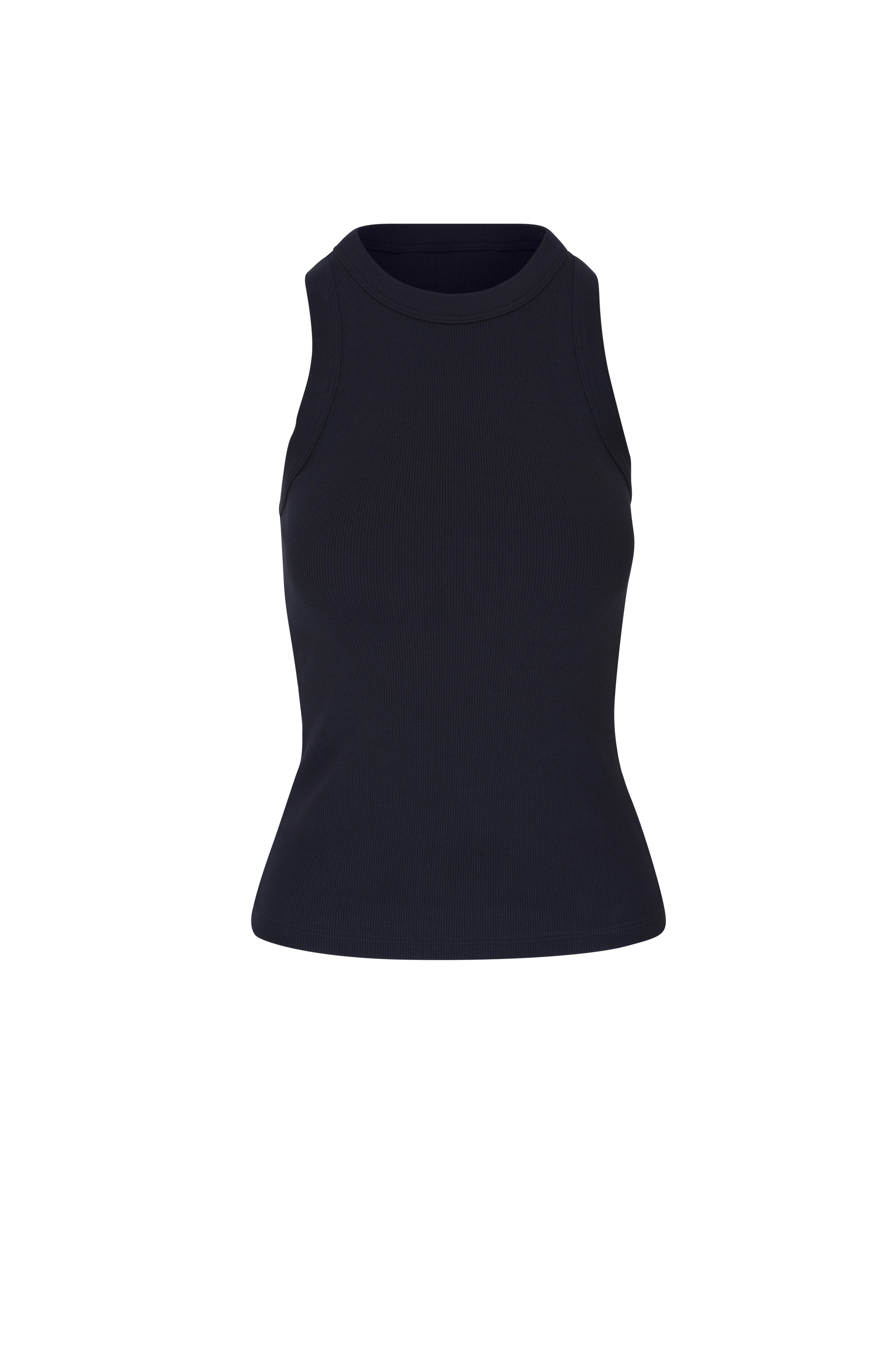 Veronica Beard - Jordyn Navy Cotton Ribbed Tank