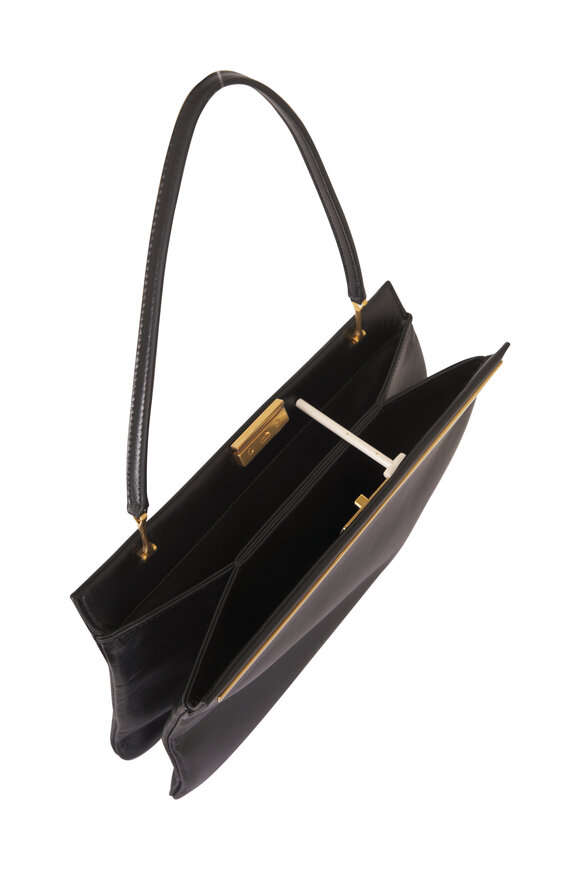 The Row Elise Black Leather Top Handle Bag - view 4