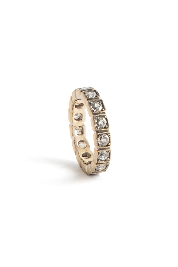 Sylva & Cie 18k White Gold Gray Diamond Eternity Band - view 1