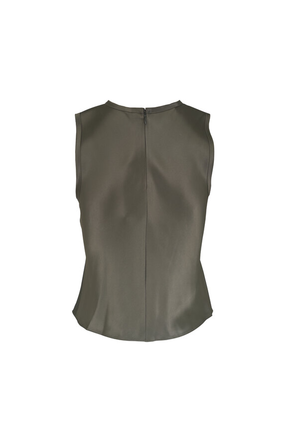 Vince Pine Grove Raw-Edge Satin Bias-Cut Tank - view 3