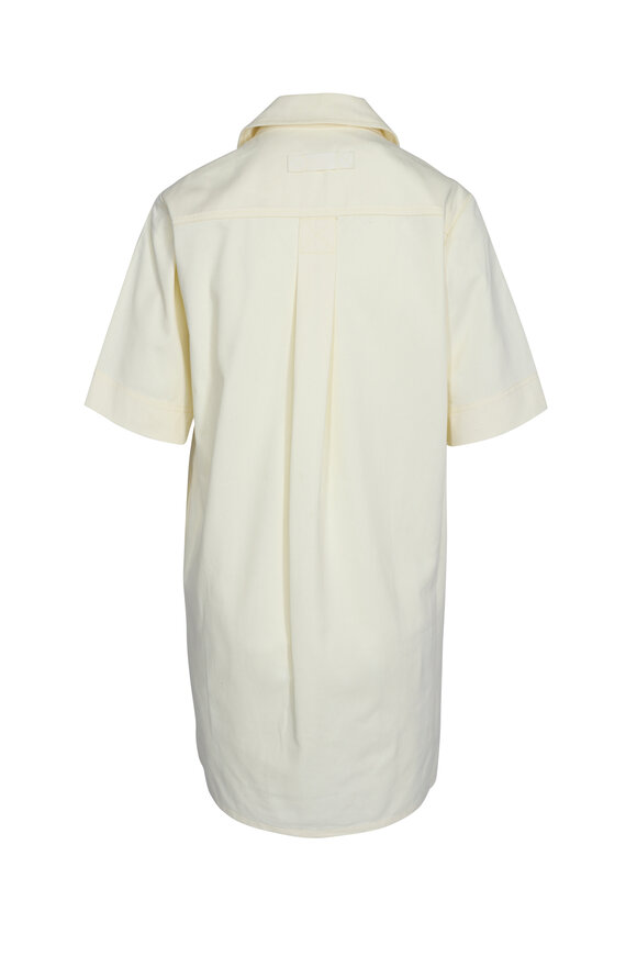 Staud - Apricot and White Mika Linen Dress | Mitchell Stores