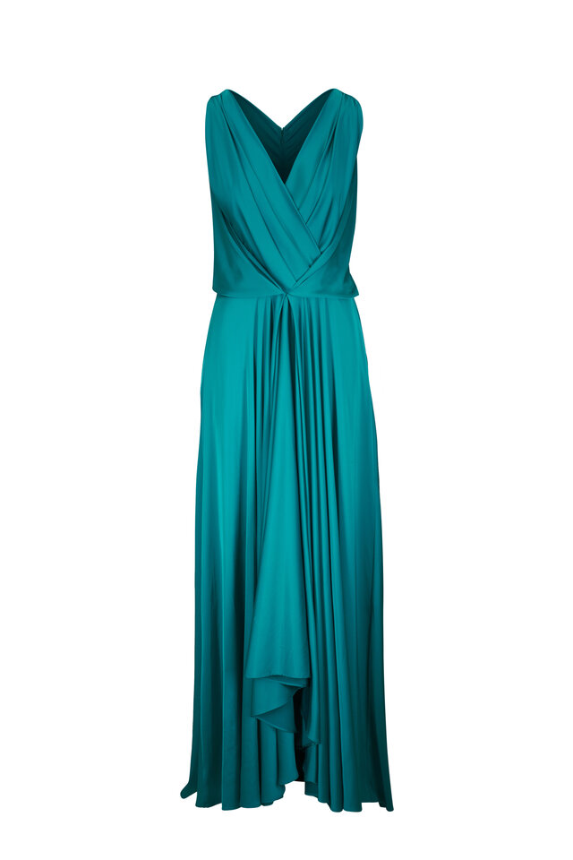 未使用　マリアコルネホ MARIA CORNEJO シルクチュニックブラウス 4 Zero + Maria Cornejo - Long Muse Aegean Blue Silk Dress