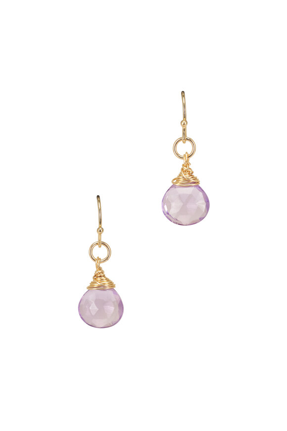Cristina V. Amethyst Briolette Wire Wrapped Earrings - view 1
