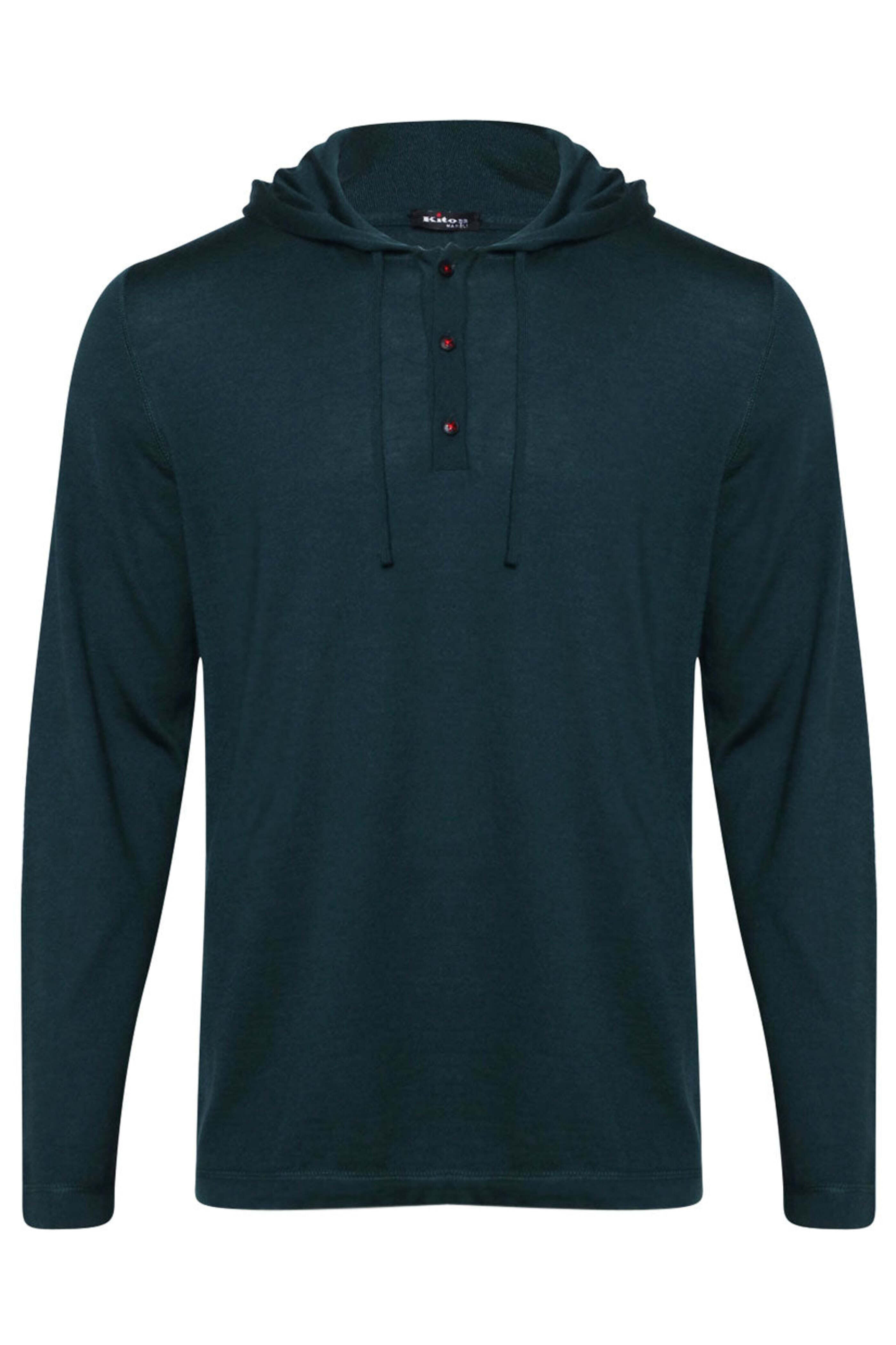 Kiton - Emerald Silk Three Button Hoodie