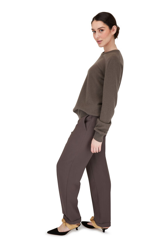 The Row - Olive Grey Green Cashmere Sweater