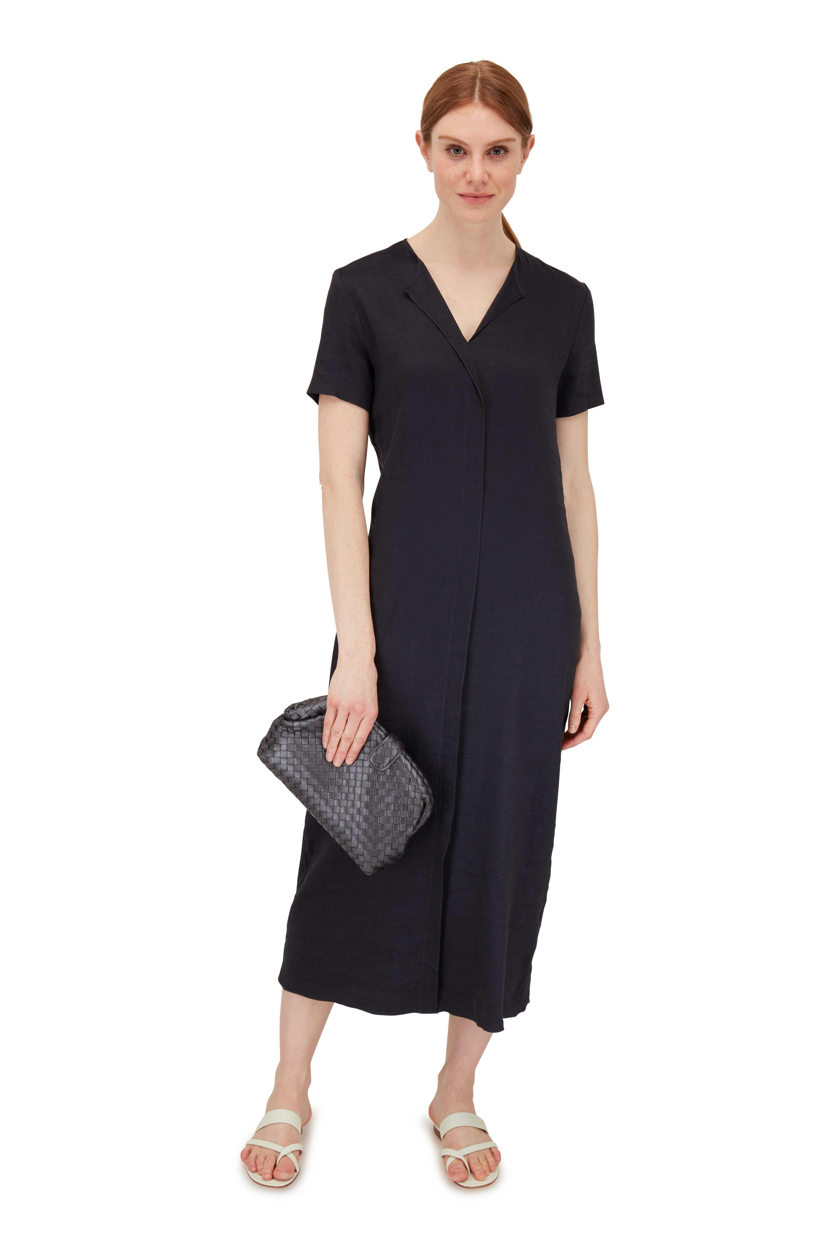 chinese dress ladies Made It Work Berry Linen Blend Short Sleeve Mini Dress main image 0