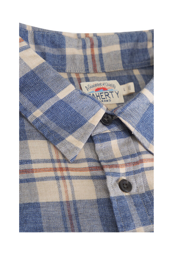 Faherty Brand Timberline Moraine Hills Plaid Brushed Twill Shirt - view 4