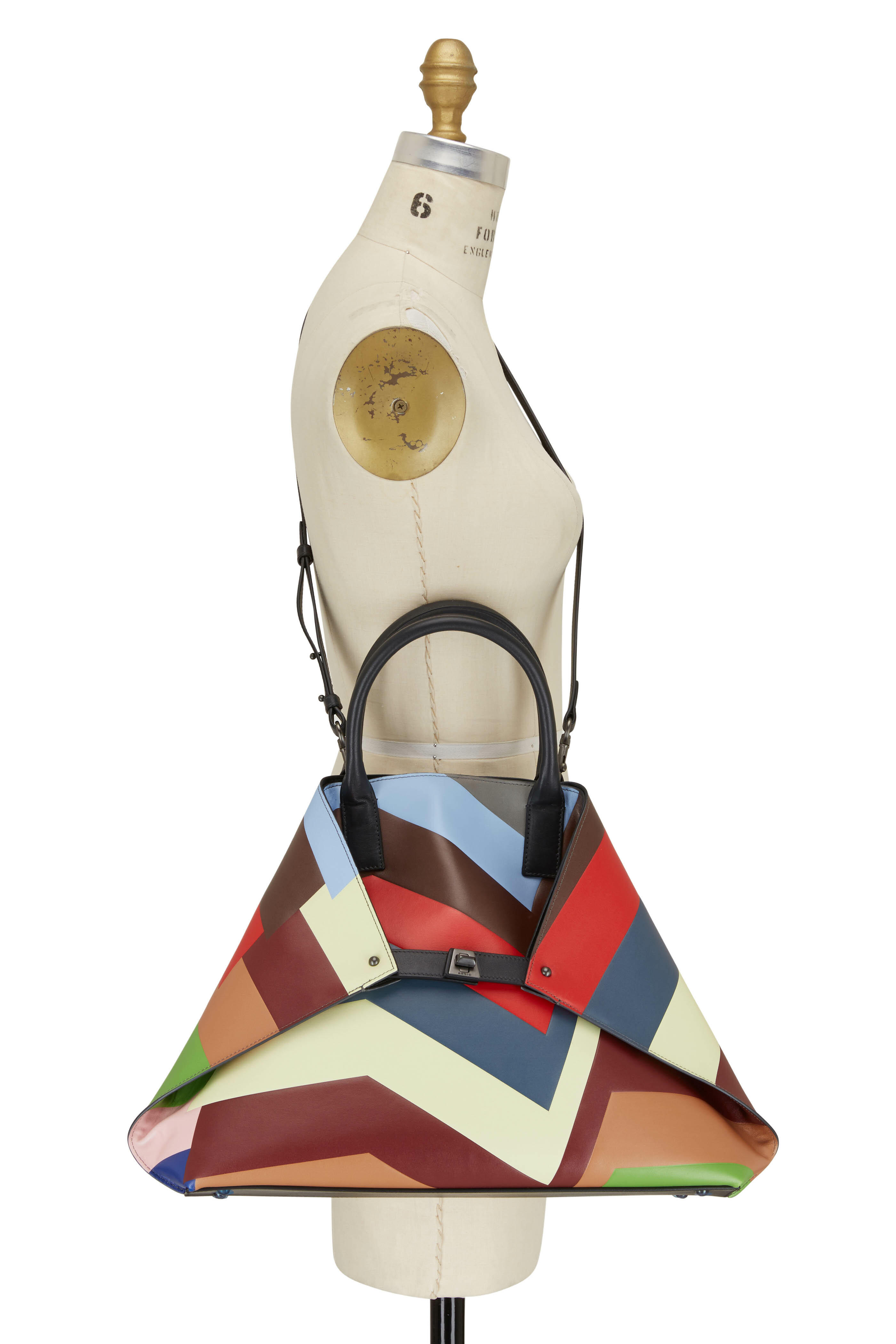 Akris - Ai Multicolor Leather Medium Shoulder Bag
