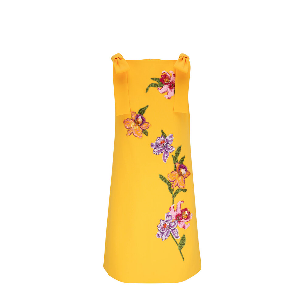 sachin and babi light blue dress CAROLINA HERRERA One-shoulder gathered floral-print silk-chiffon midi dress main image 0