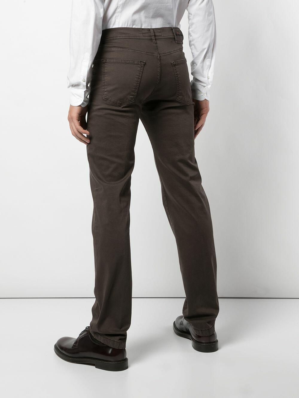 Kiton - Dark Brown Stretch Cotton Five Pocket Pant