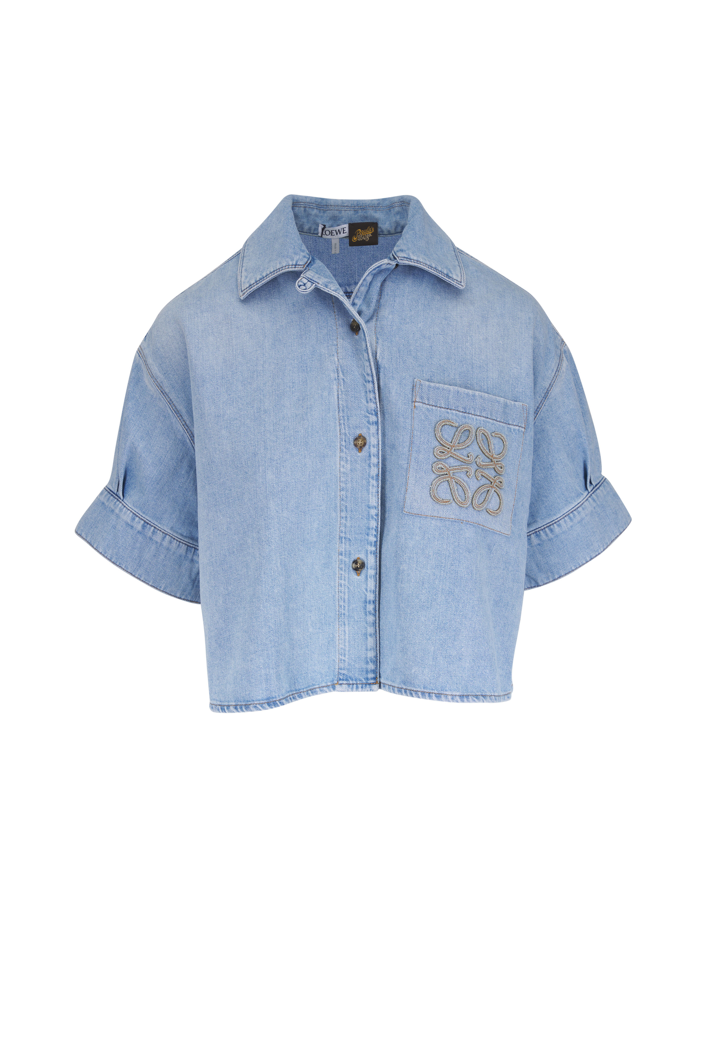 Loewe - Washed Blue Cropped Shirt