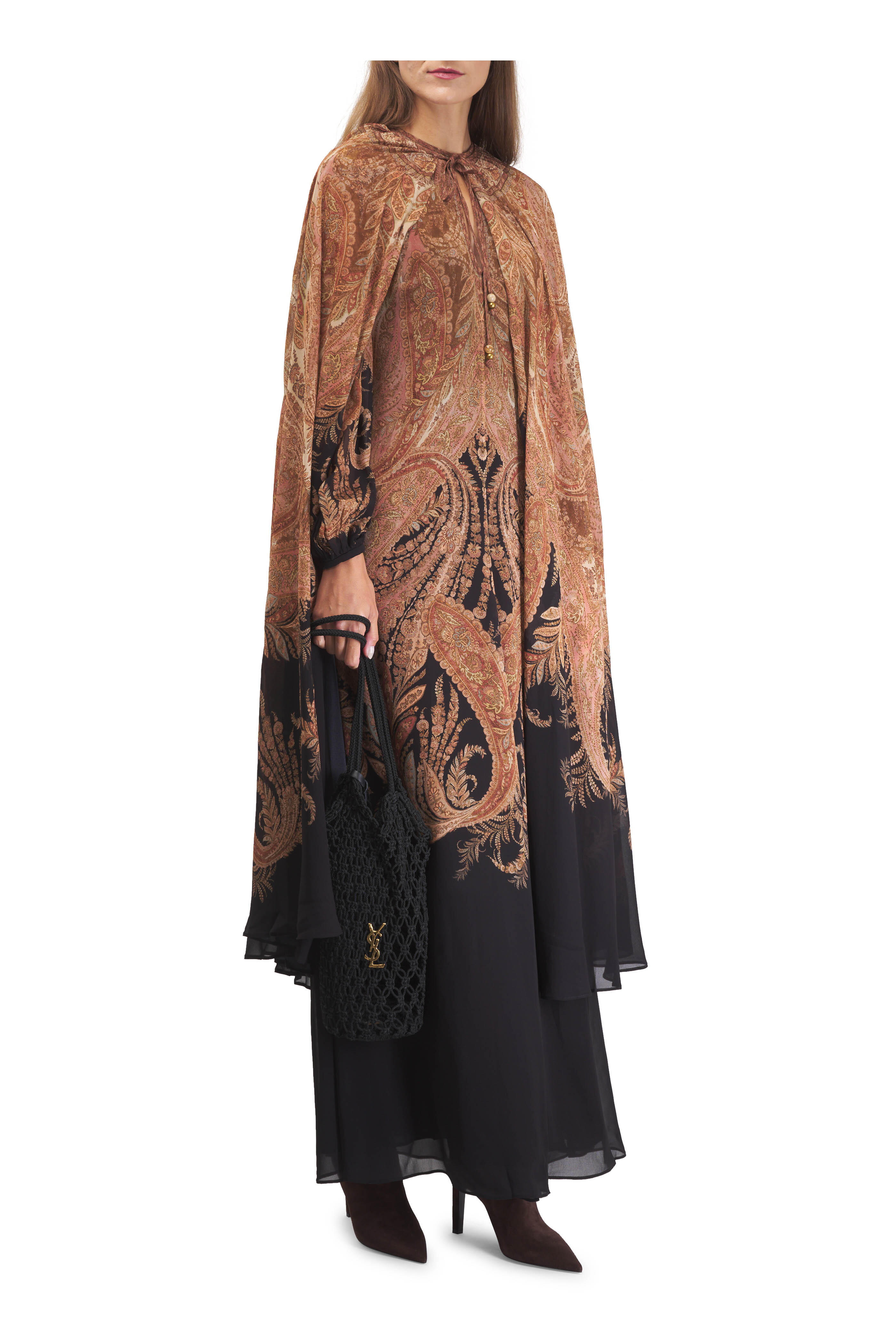 Saint Laurent - Black Woven Cord Shoulder Bag