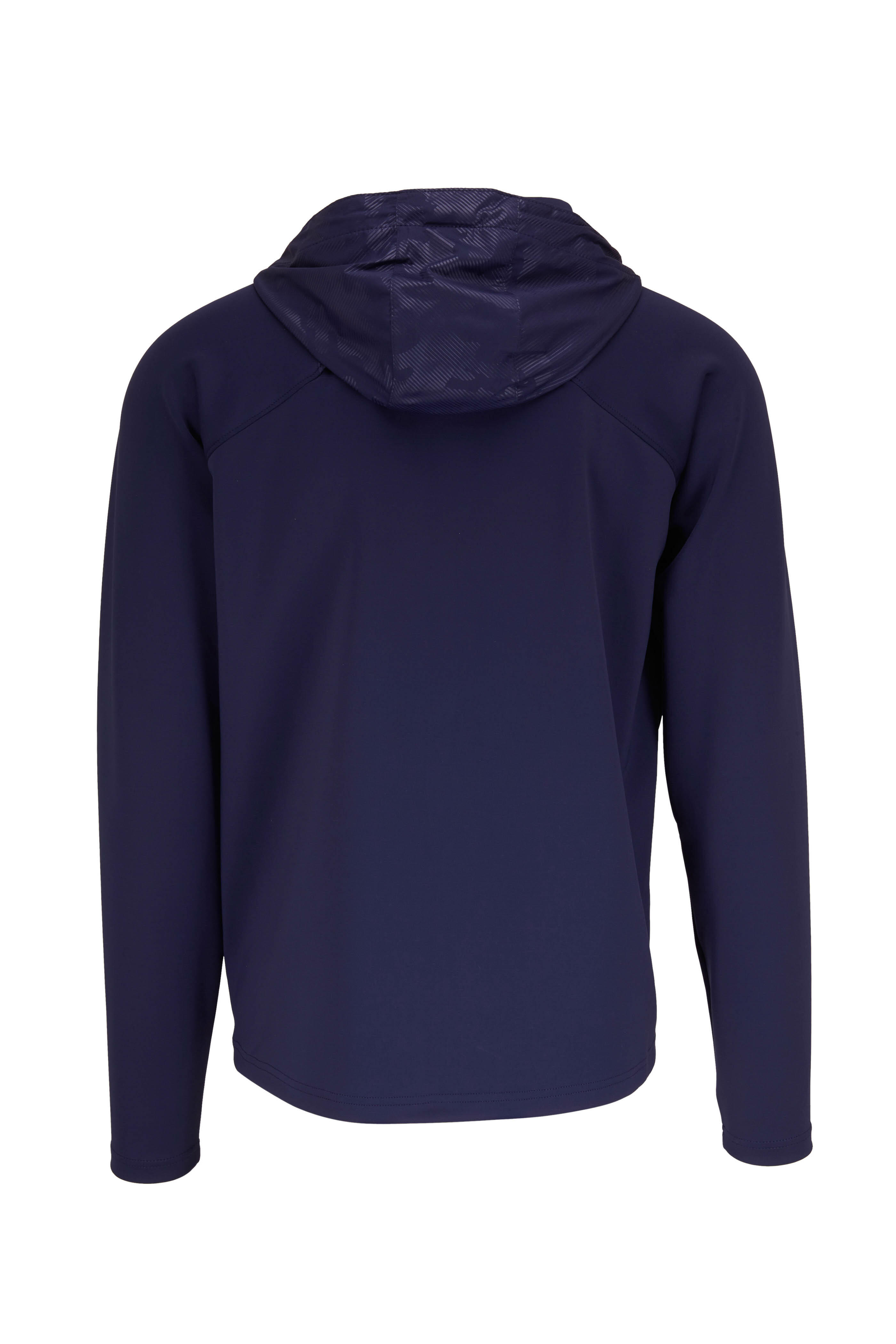 Peter Millar - Merge Navy Hybrid Hooded Jacket | Mitchell Stores