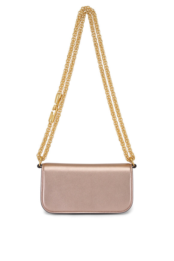 Valentino Garavani Small Loco Rose Cannelle Leather Shoulder Bag - view 3