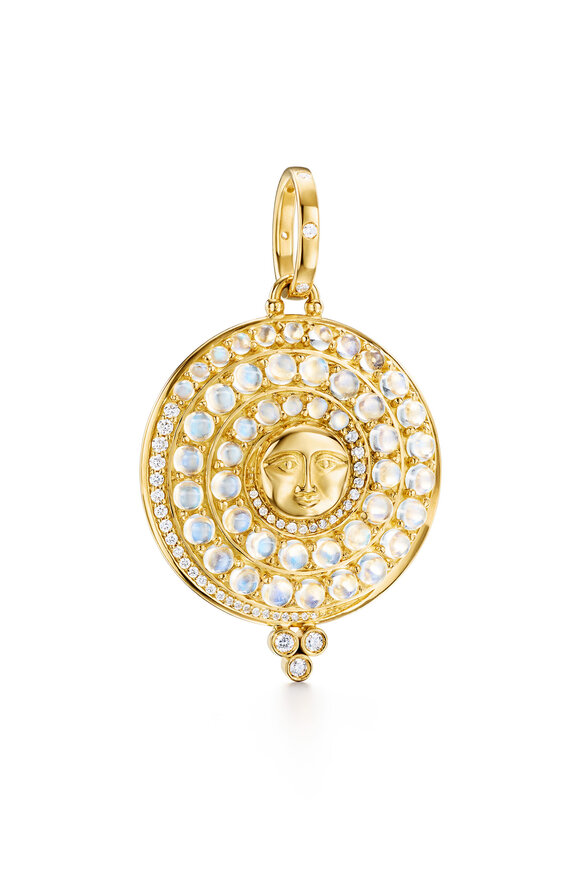 Temple St. Clair - 18K Gold Crystal, Moonstone & Tanzanite Amulet