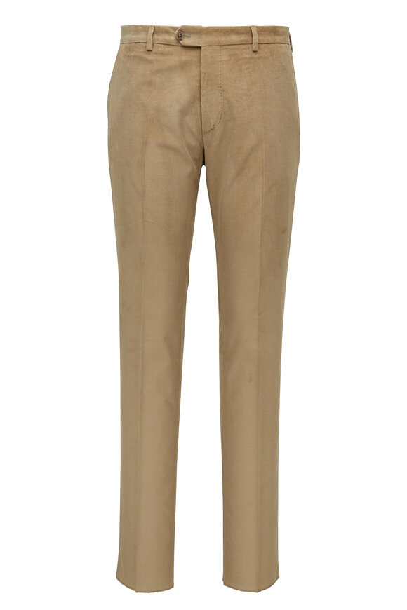 Maurizio Baldassari - Tan Corduroy Stretch Pant