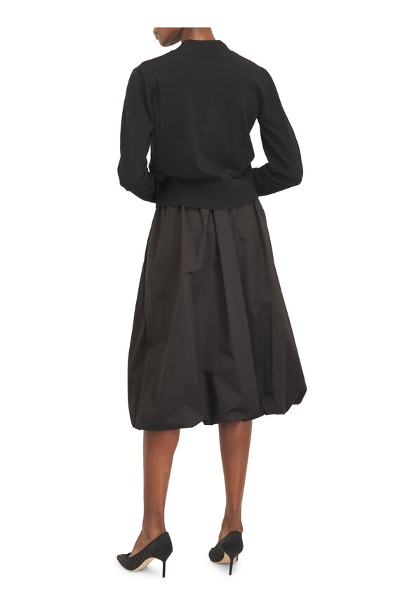 Michael Kors Collection Black Cotton Bubble Skirt - view 4