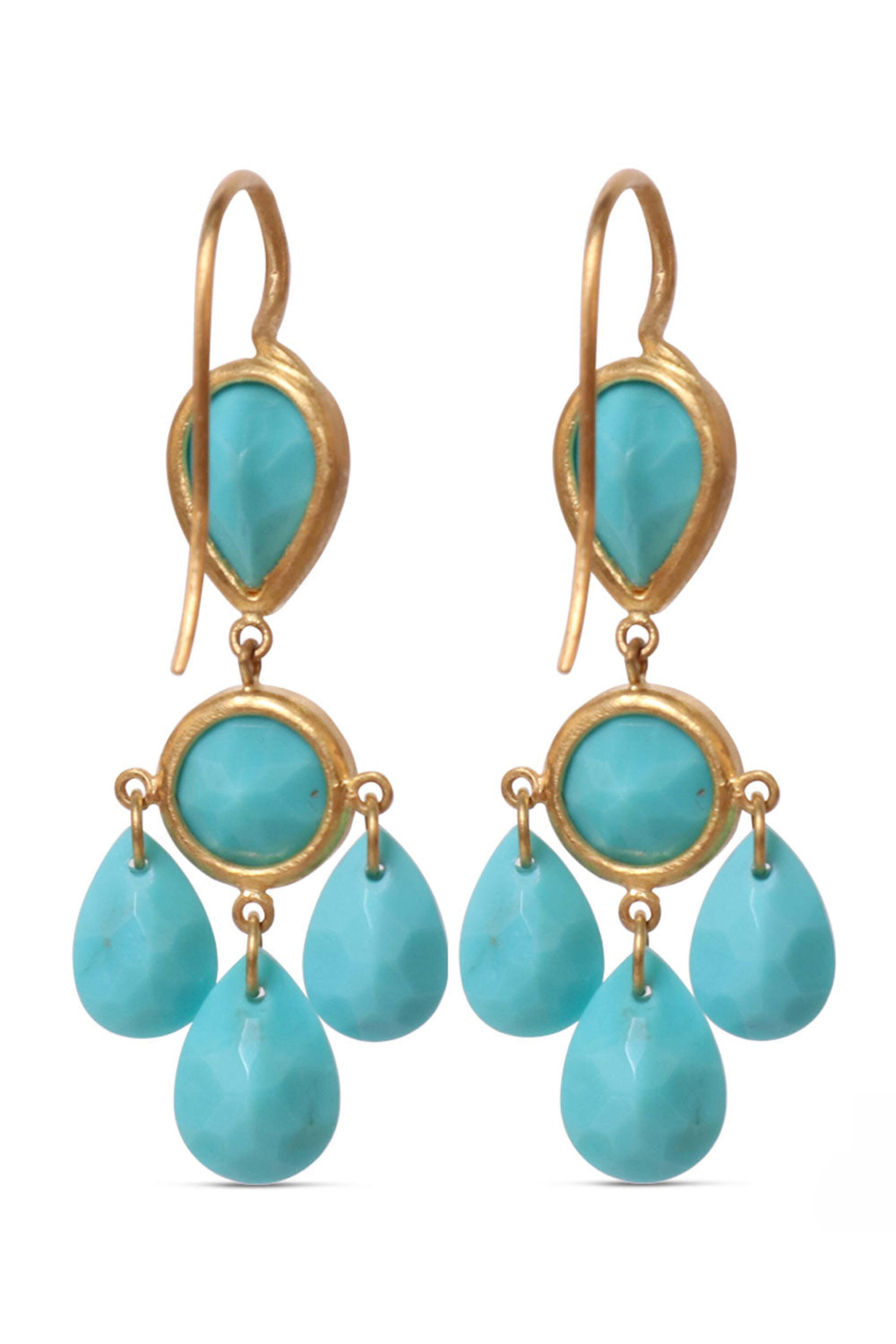 Marie-Hélène De Taillac - Small Turquoise Gabrielle DâEstrees Earrings