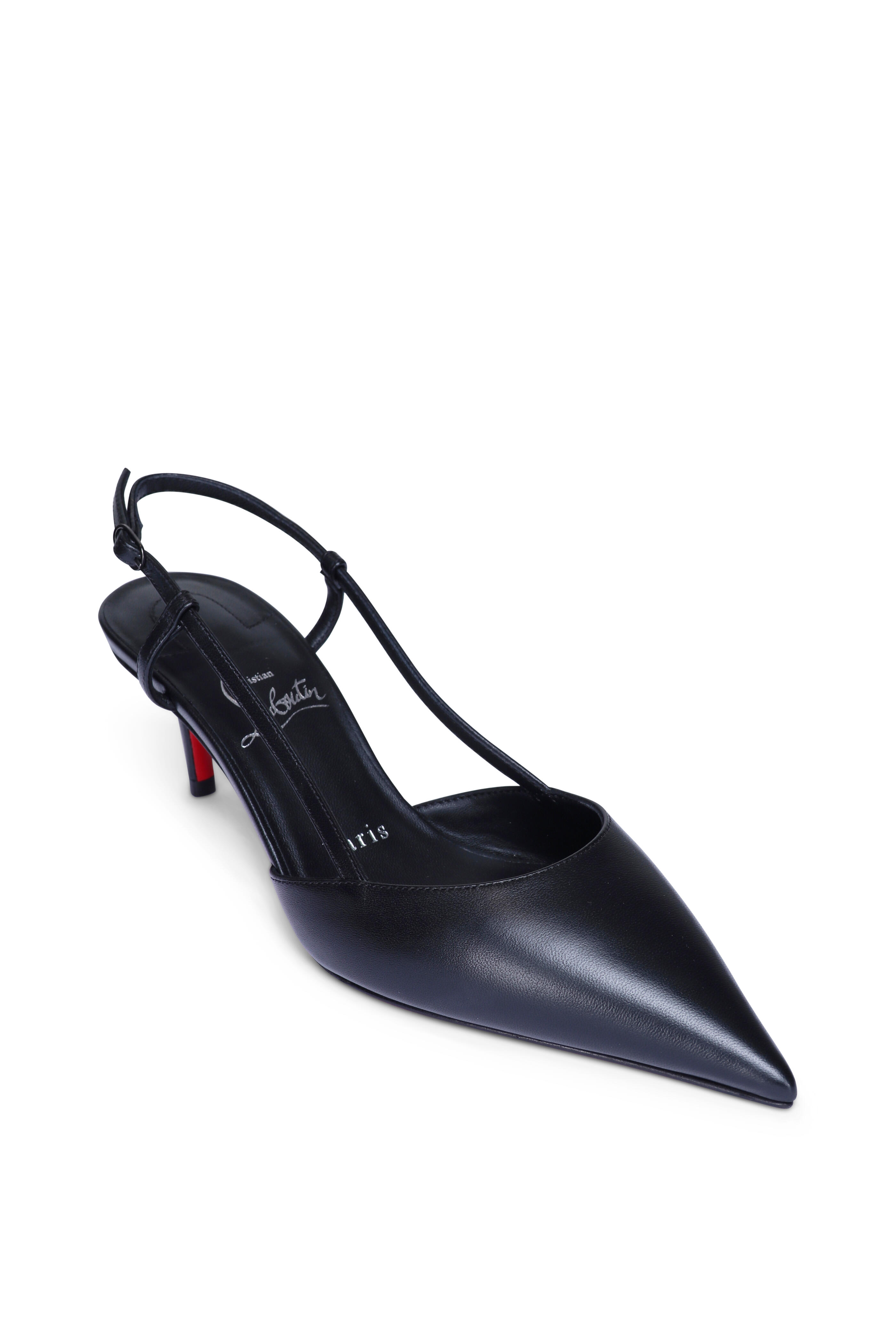 【関税&送料込】Christian Louboutin Miss Sling Pumps Miss Z Sling - 60 mm Slingback pumps - Crepe satin - Ivory