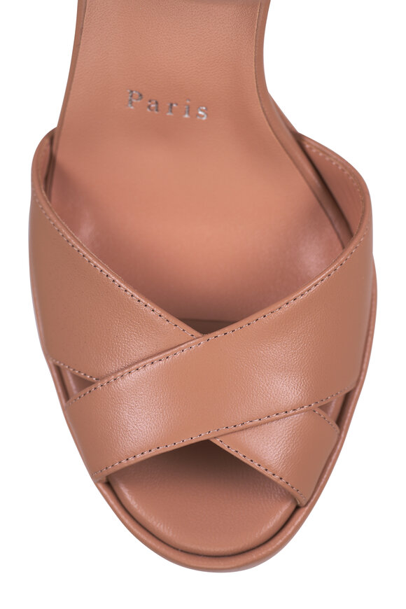 Christian Louboutin Cora Natural Leather Sandal, 100mm - view 5