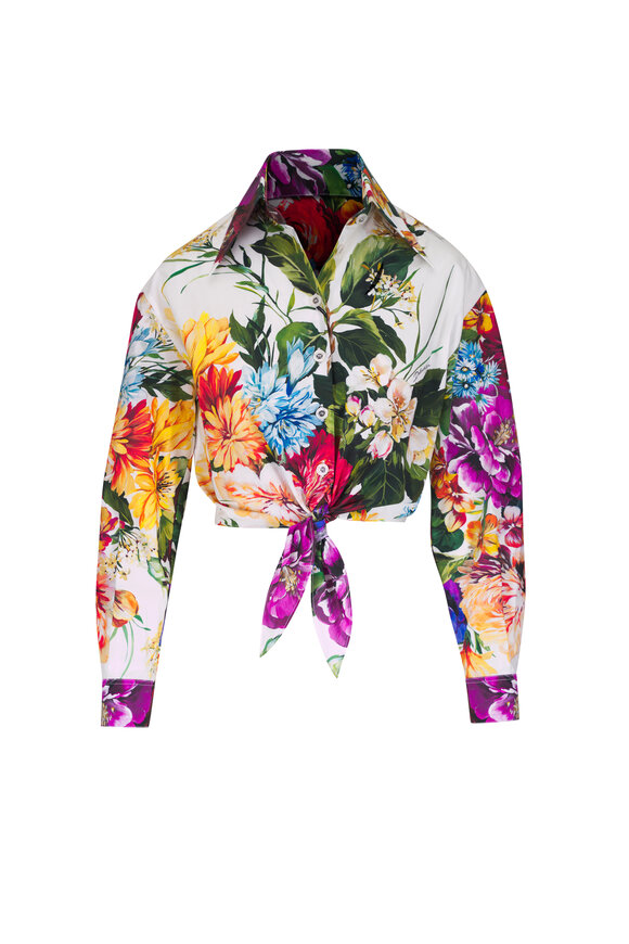 Khaite - Alma White Lightweight Poplin Top | Mitchell Stores