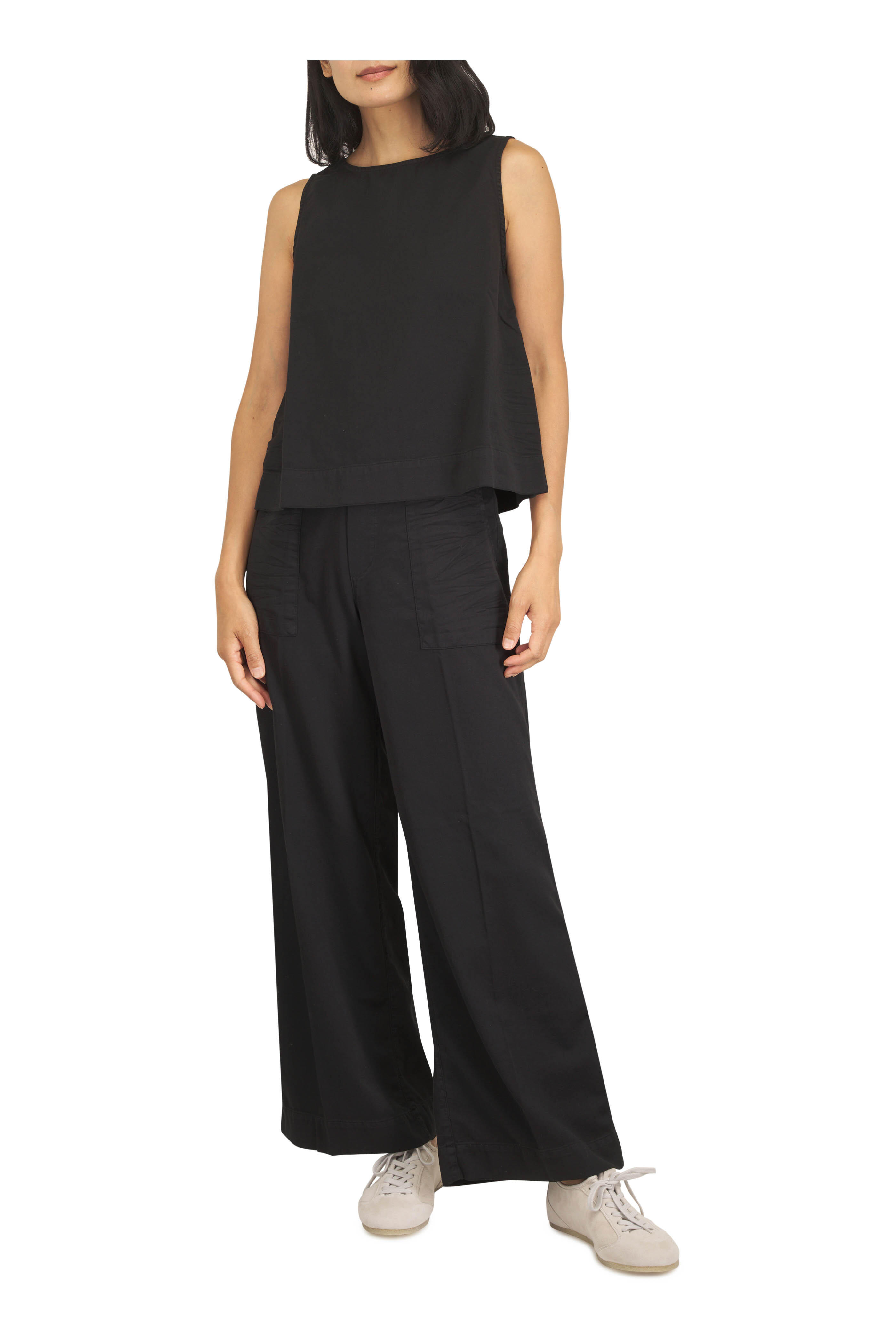 Frank & Eileen - Madeline Black Denim Patch Pocket Pull-On Pant - view 2