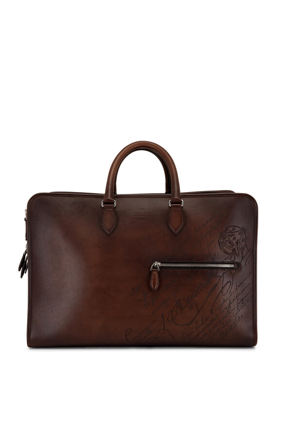 Overnight Scritto Soft Brown Leather Travel Bag