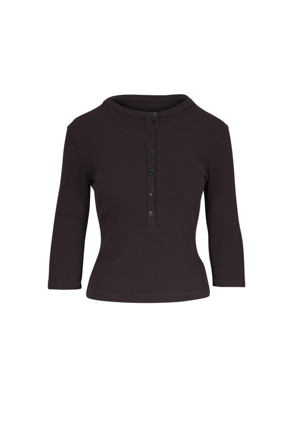 Citizens of Humanity Boy Chocolate Brown Henley - view 1