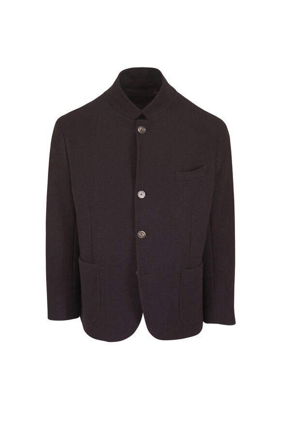 Fedeli Damon Dark Brown Cashmere Stand Collar Coat - view 1