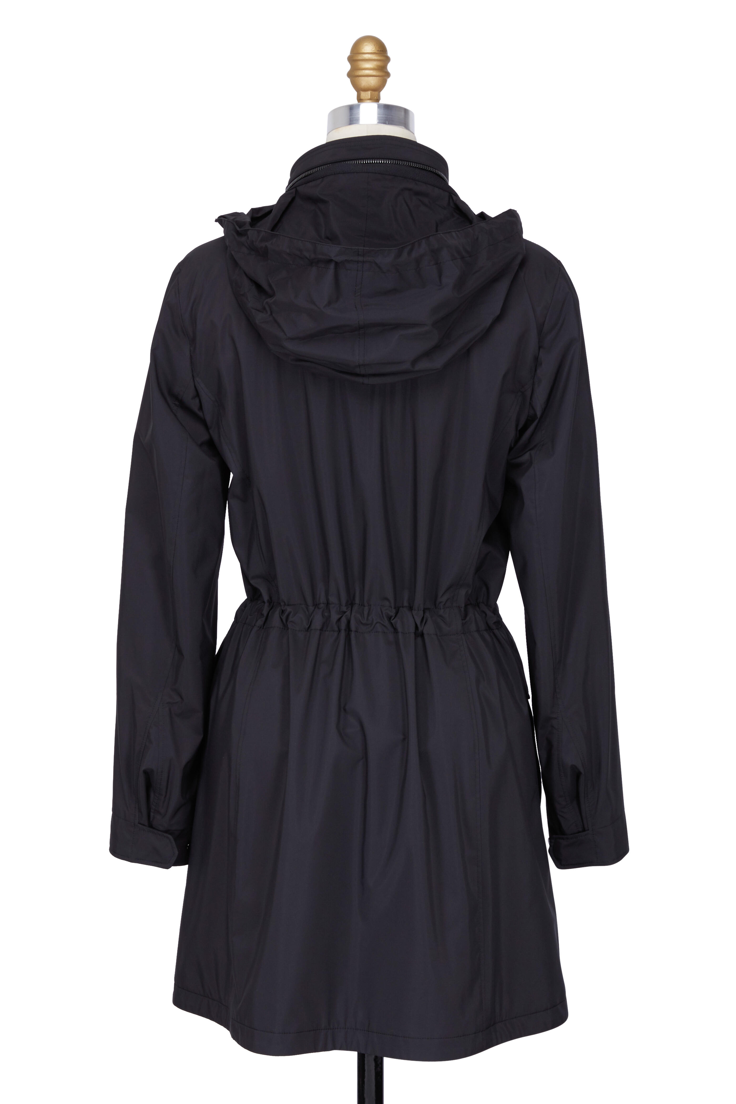 コート Loro Piana COAT (FAO3247 W000) Loro Piana - Freetime Black Drawstring Waist Coat