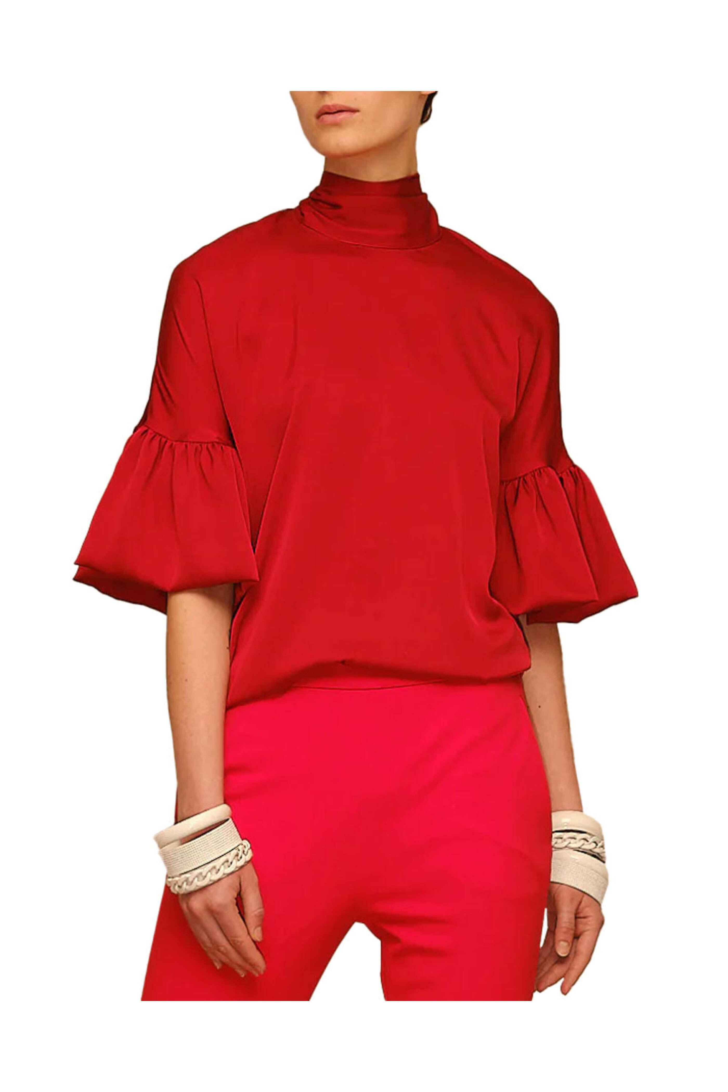 Marie Saint Pierre - Carmin Youla Top