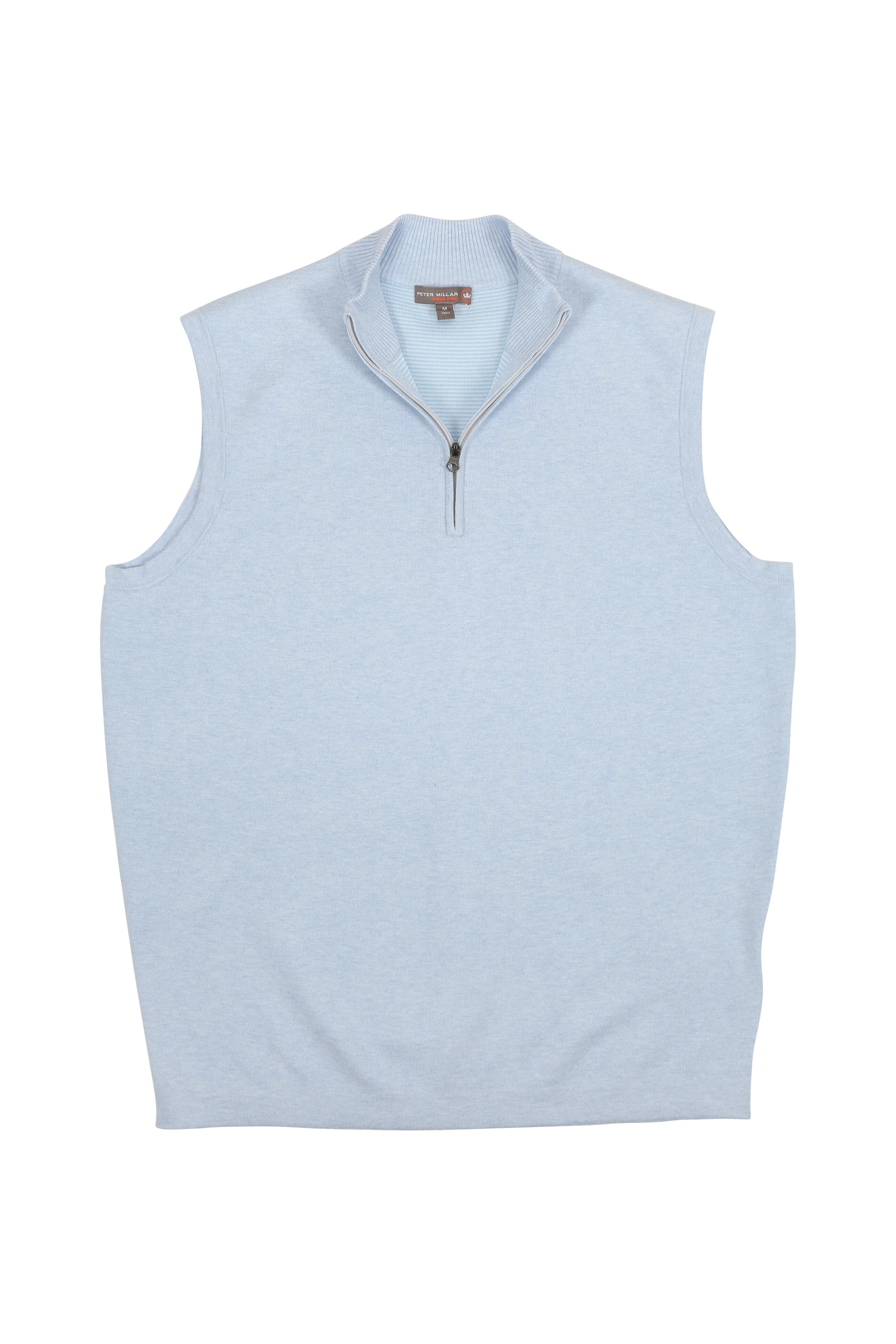 Peter Millar - Cloud Blue Cotton Quarter-Zip Vest
