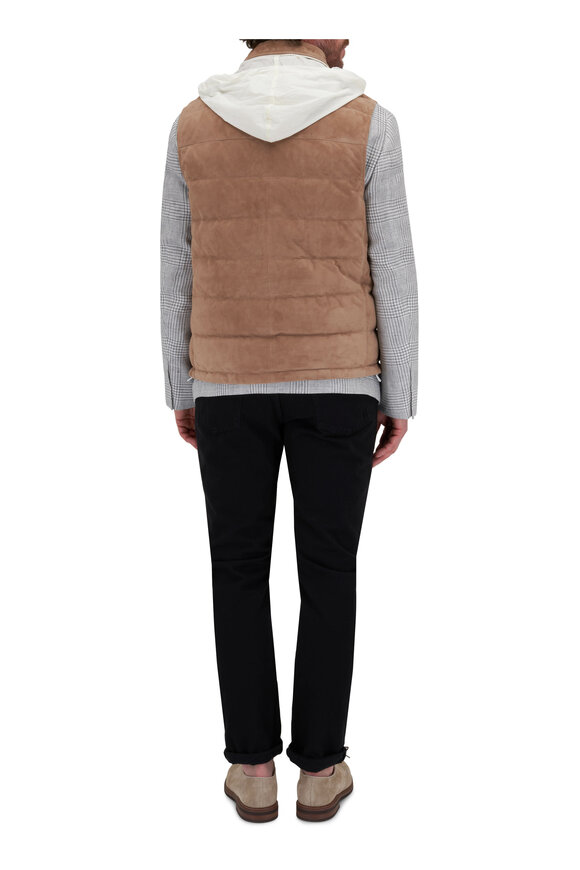 Brunello Cucinelli - Quilted Suede Down Vest